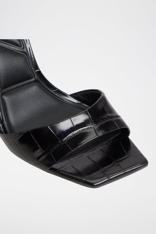 Sandales à talons vernies en cuir Harmonious - Noir
