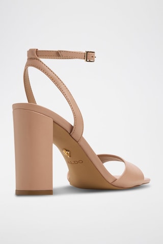 Sandales à talons en cuir Serenya - Beige