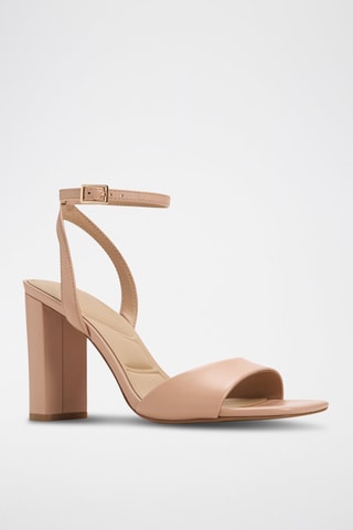 Sandales à talons en cuir Serenya - Beige