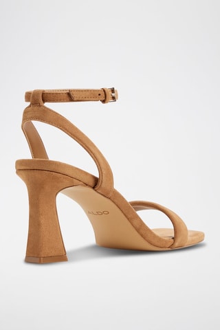 Sandales à talons en cuir de mouton nubuck Austorai - Marron clair
