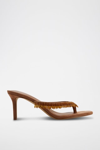 Sandales à talons en cuir de mouton Skip - Marron