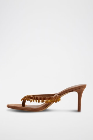 Sandales à talons en cuir de mouton Skip - Marron