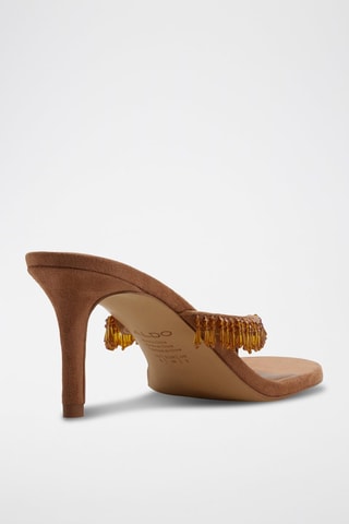 Sandales à talons en cuir de mouton Skip - Marron
