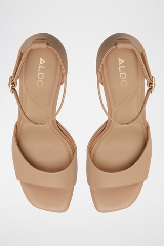 Sandales à talons en cuir de mouton Florianna - Beige
