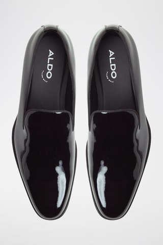 Mocassins en cuir verni Jarred - Noir