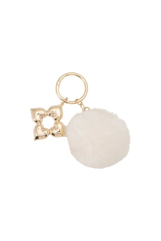Porte-clés Pompoms - Ecru