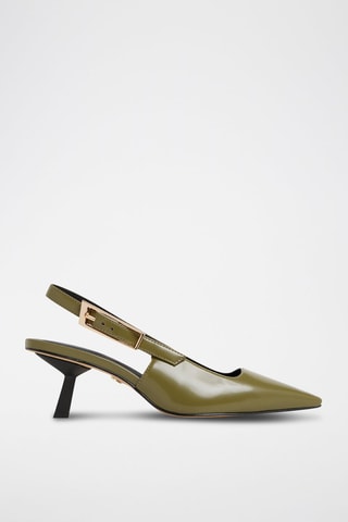 Escarpins vernis Nealie - Kaki
