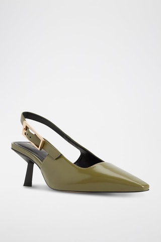 Escarpins vernis Nealie - Kaki