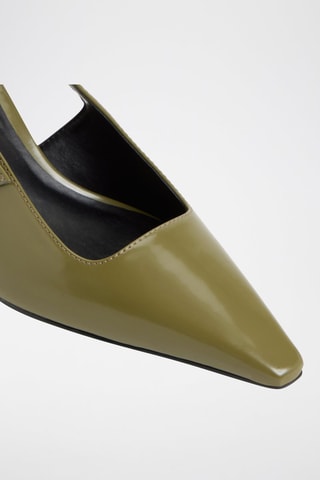 Escarpins vernis Nealie - Kaki