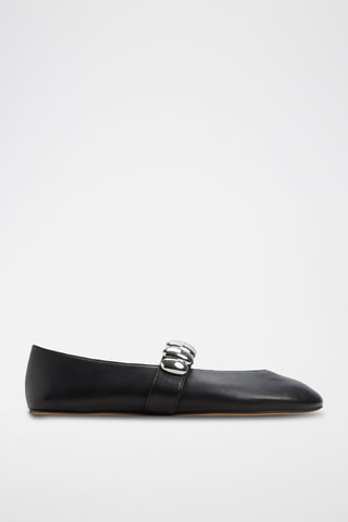 Babies en cuir Figgis - Noir