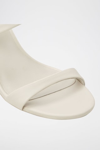 Mules à talons en cuir Goldenlight - Beige