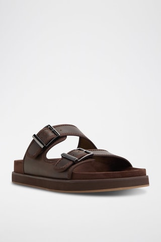Mules en cuir Sunnyside - Marron