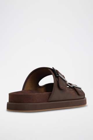 Mules en cuir Sunnyside - Marron
