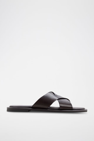 Mules en cuir Emris - Marron foncé