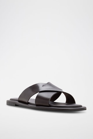 Mules en cuir Emris - Marron foncé
