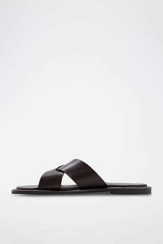 Mules en cuir Emris - Marron foncé
