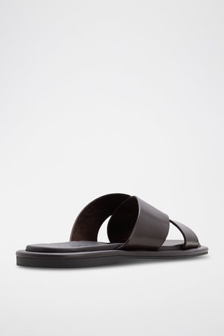 Mules en cuir Emris - Marron foncé