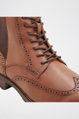 Boots Chelsea en cuir Salinger - Marron