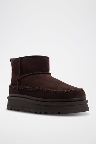Bottines en cuir Milanie - Marron foncé