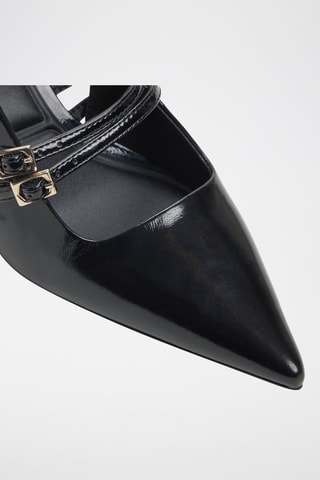 Escarpins vernis en cuir Halsie - Noir