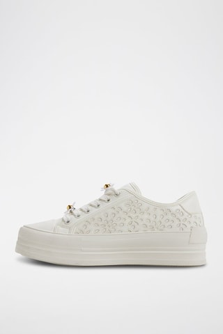 Baskets plateformes Rayes - Blanc