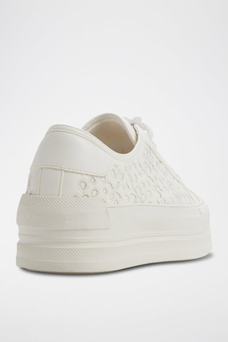 Baskets plateformes Rayes - Blanc