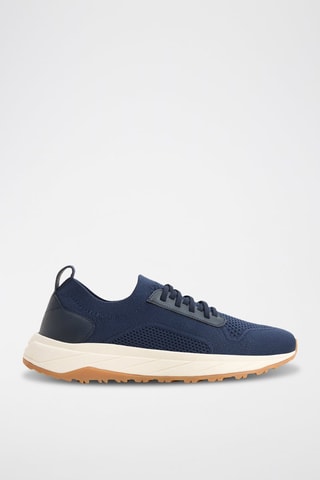 Baskets en cuir Zayd - Bleu marine