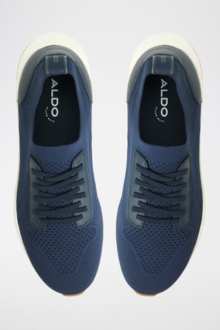 Baskets en cuir Zayd - Bleu marine
