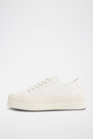 Baskets plateformes Rayes - Blanc