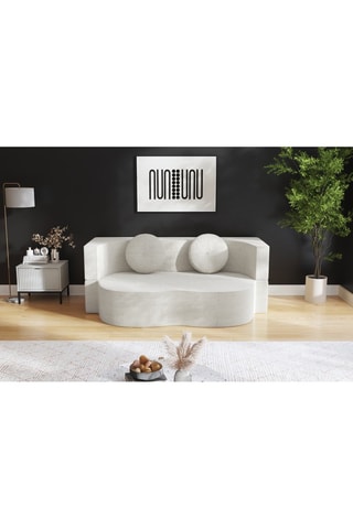 Canapé convertible Cloud - Beige - 2 places - En tissu
