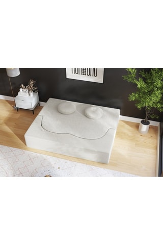 Canapé convertible Cloud - Beige - 2 places - En tissu