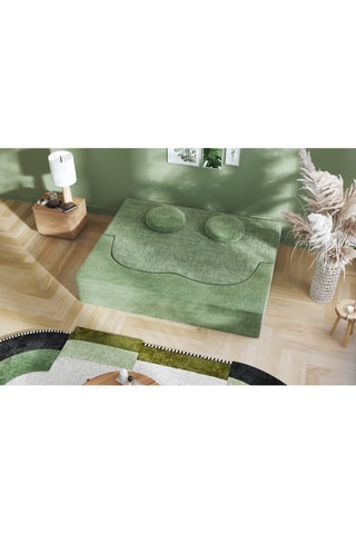 Canapé convertible Cloud - Vert - 2 places - En tissu