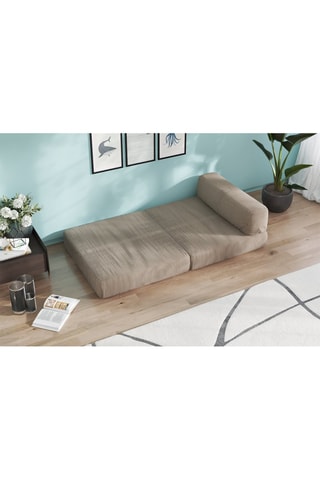 Chauffeuse convertible Smart - Beige - 1 place - En tissu velours