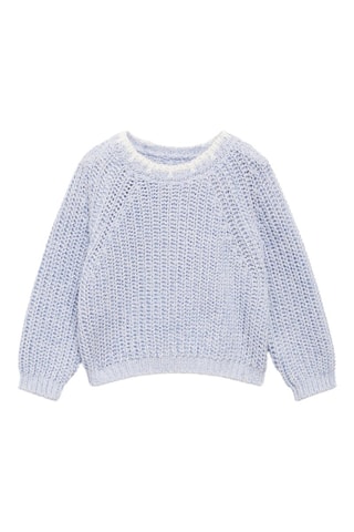 Pull-over maille coton - Bleu