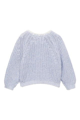 Pull-over maille coton - Bleu