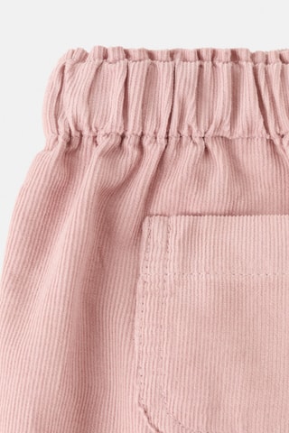 Pantalon velours côtelé à pinces - Rose