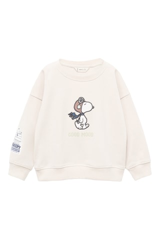 Sweat Snoopy brodé - Gris