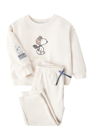 Sweat Snoopy brodé - Gris
