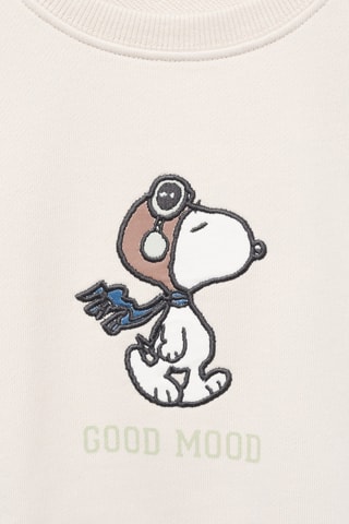 Sweat Snoopy brodé - Gris