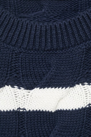 Gilet maille torsadée - Bleu