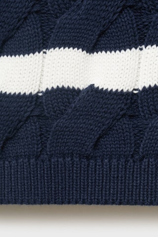 Gilet maille torsadée - Bleu