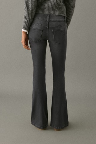Jean flare taille basse - Noir
