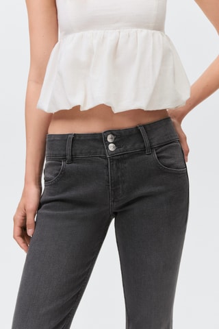 Jean flare taille basse - Noir