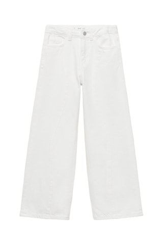 Jean wideleg détails coutures - Blanc