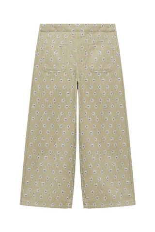 Jupe-culotte fleurs - Vert