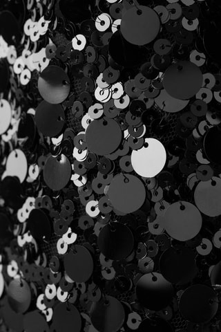 Cape paillettes avec nœud - Noir