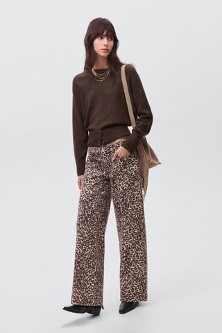 Pull-over maille détail boutons - Marron