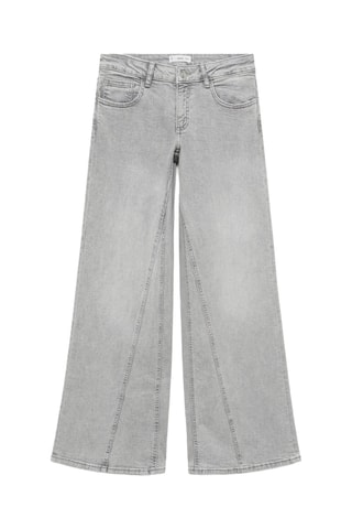 Jean taille basse large - Gris