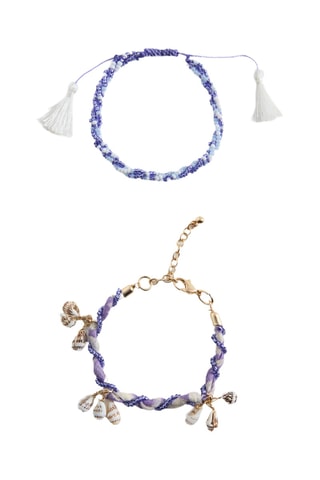 Pack 2 bracelets de cheville combinés