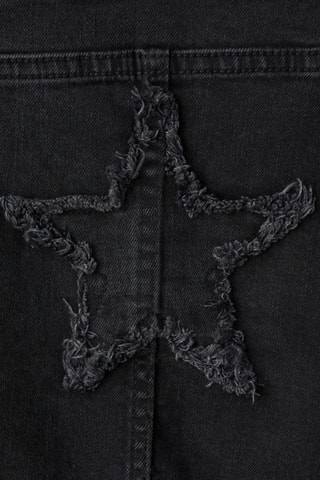 Jean droit étoiles - Noir